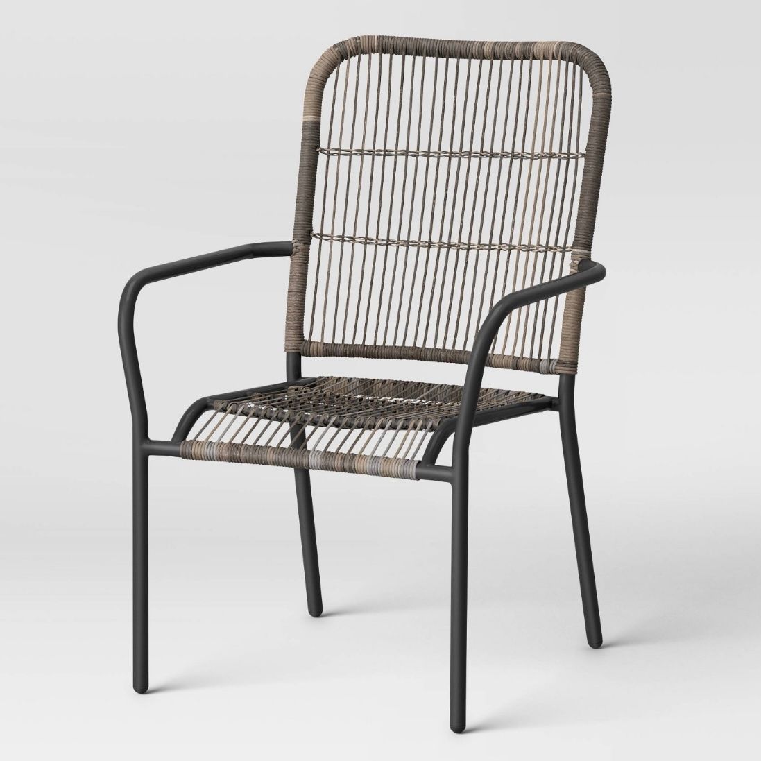 Latigo Stackable Patio Dining Chair Gray - Threshold