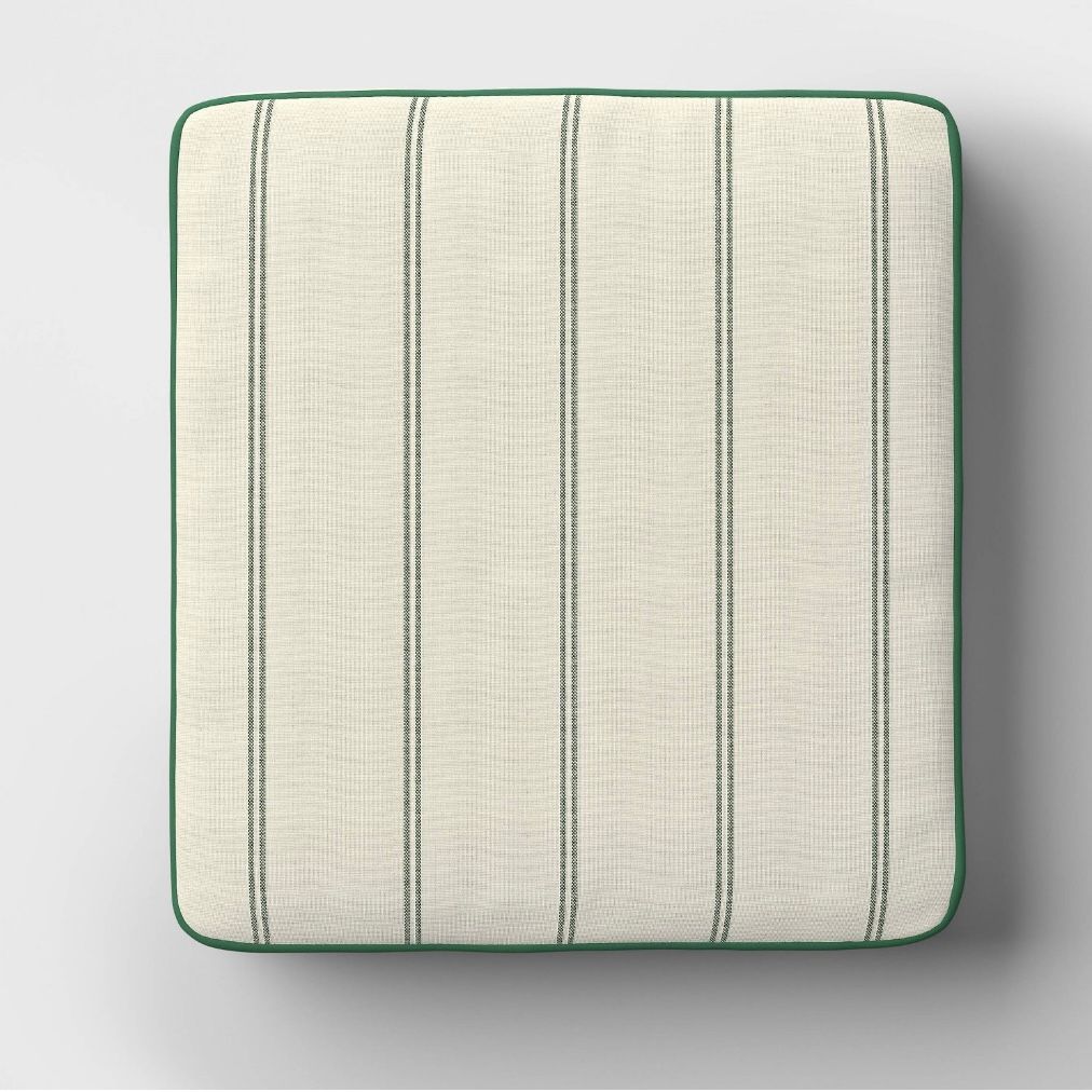 22&quot;x24&quot; Striped Outdoor Deep Seat Cushions Cream