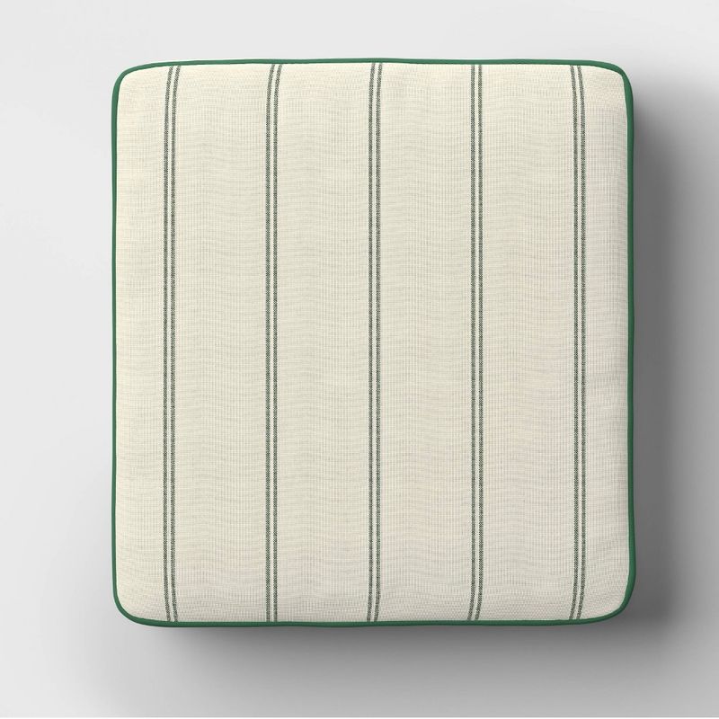 22&quot;x24&quot; Striped Outdoor Deep Seat Cushions Cream