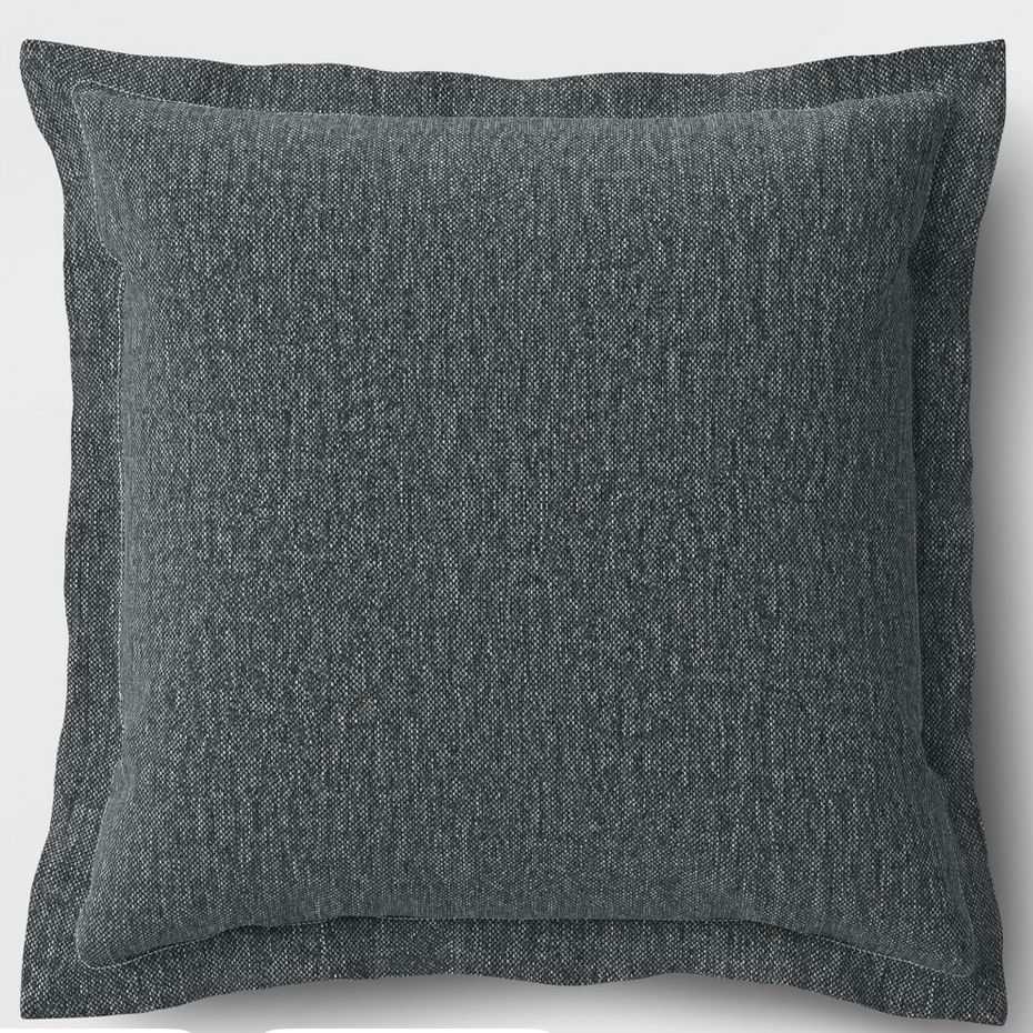 26&quot;x25&quot; Solid Woven Outdoor Deep Seat Back Cushion Charcoal