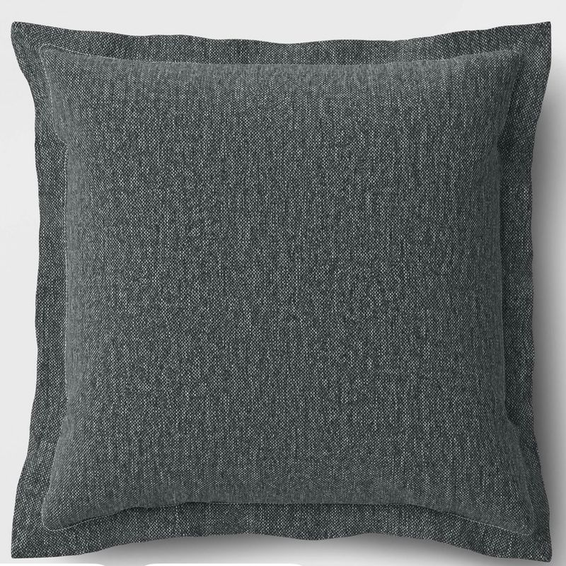 26&quot;x25&quot; Solid Woven Outdoor Deep Seat Back Cushion Charcoal