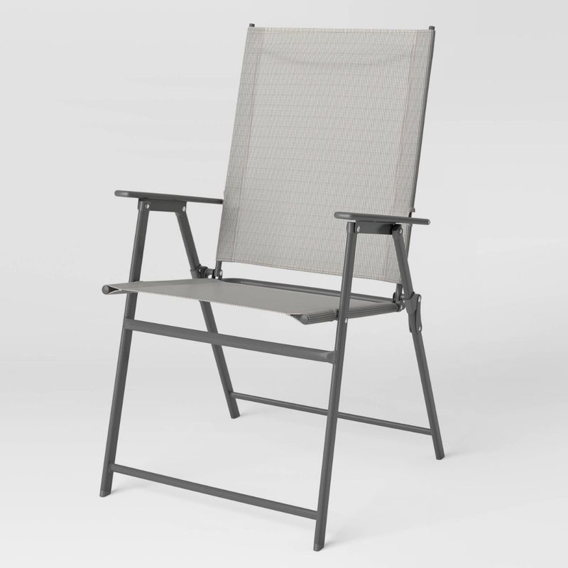 Sling Patio Dining Folding Chair Tan - Room Essentials