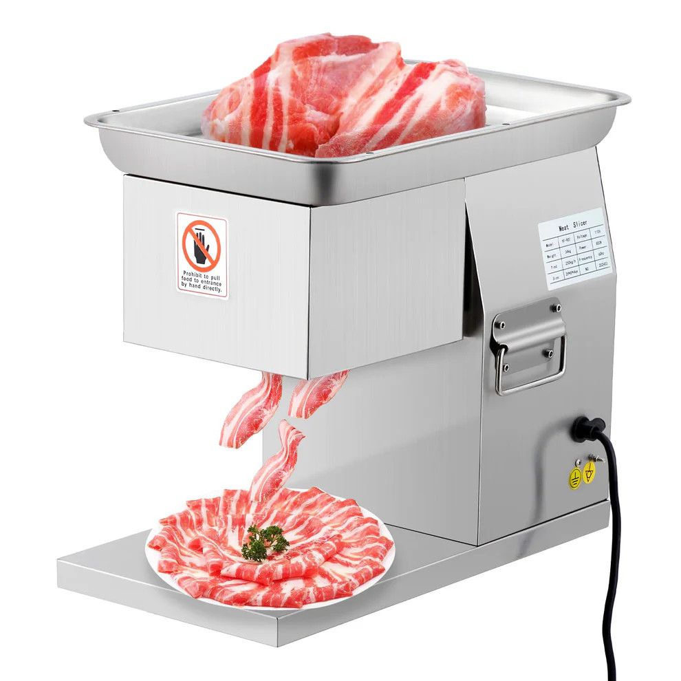 Electric Meat Slicer - 800W Pure Copper Motor