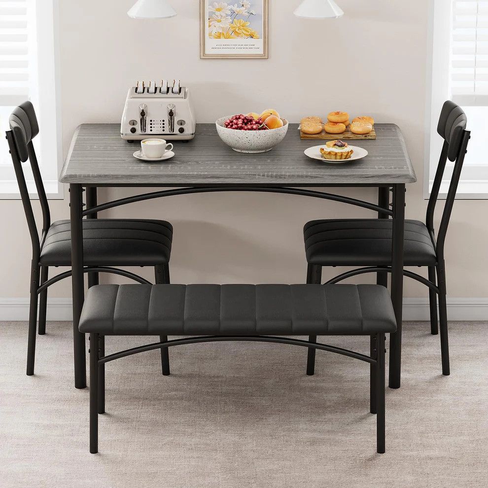 Dining Table Set for 4 + Bench
