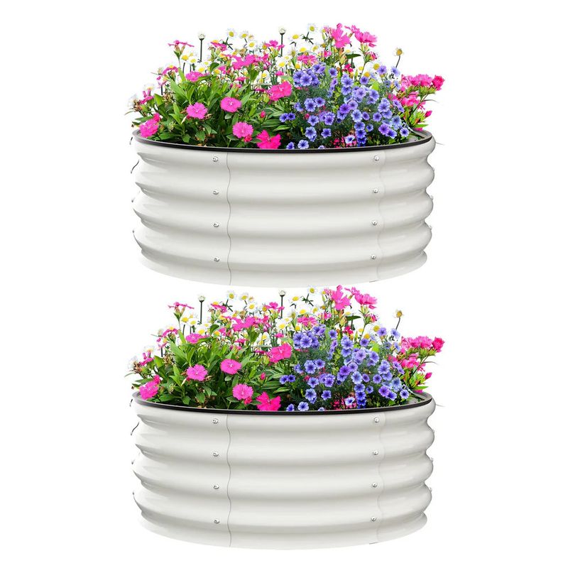 Garvee Raised Garden Beds Outdoor 2 Pack 3x3x1