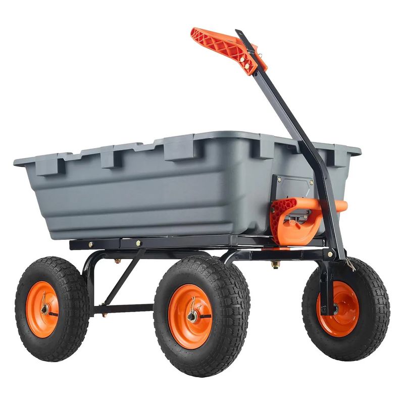 Heavy duty dump cart 800lb cap.