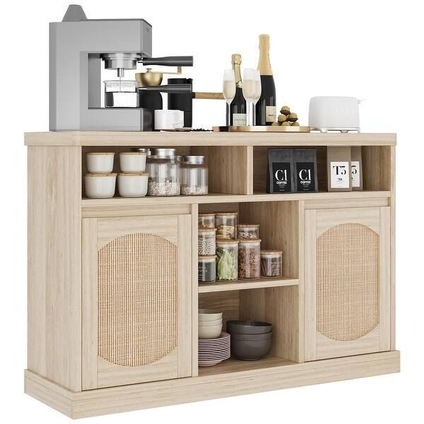 Rattan Buffet Storage Cabinet