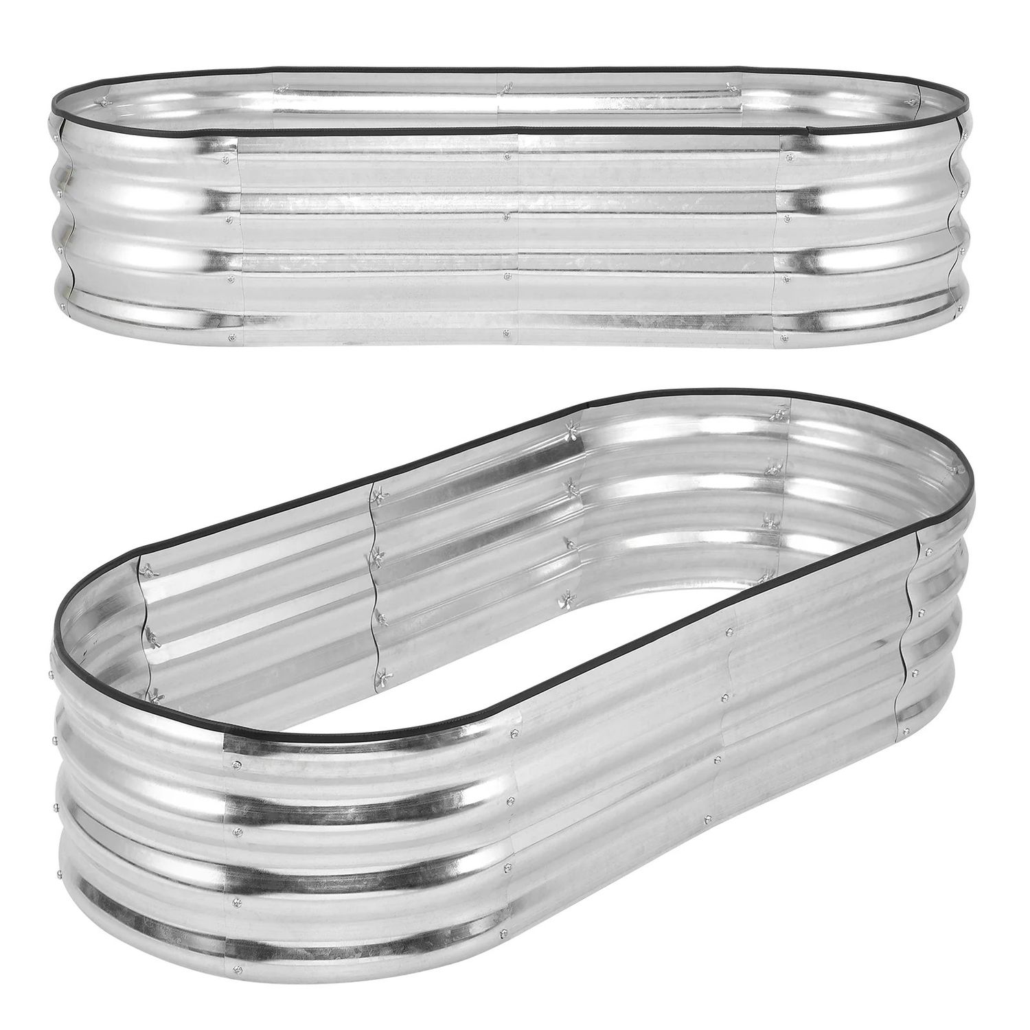 4.5 x 2 x 1 raiser garden bed - 2pk -  silver