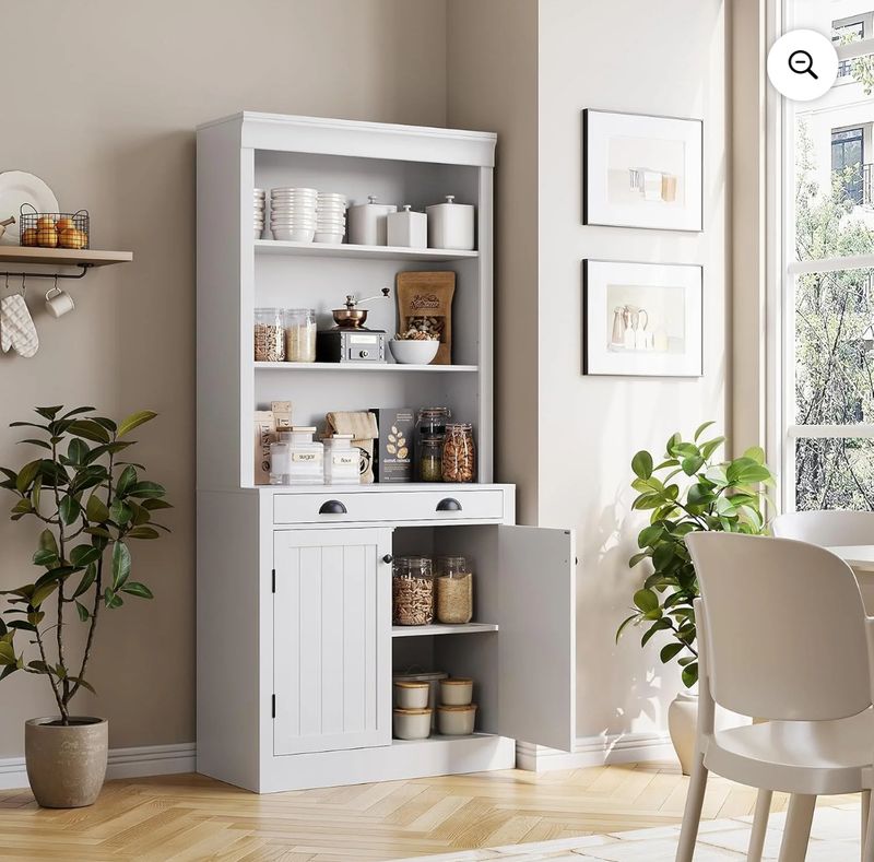 White Bookcase with Doors