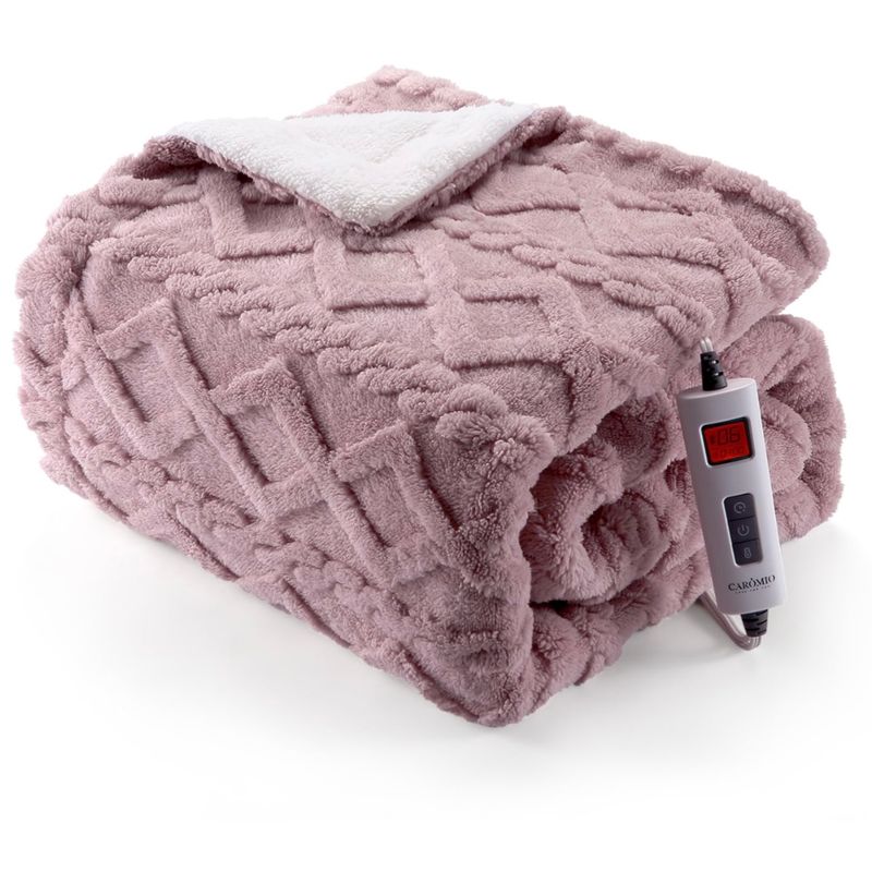 Heated Blanket Twin 62”x84” Dusty Pink