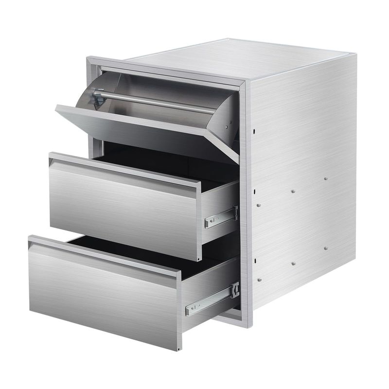 Outdoor kitchen drawers- stainless steel - 18” x 23” x 23”