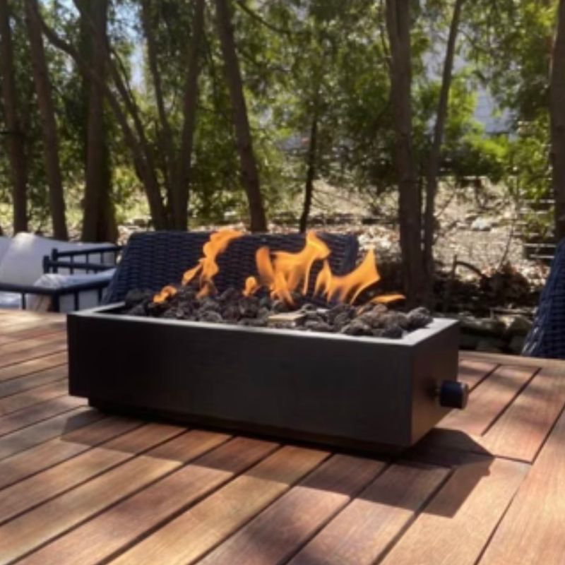 Two Harbors 14&quot; Patio Tabletop Fireplace Black - Threshold