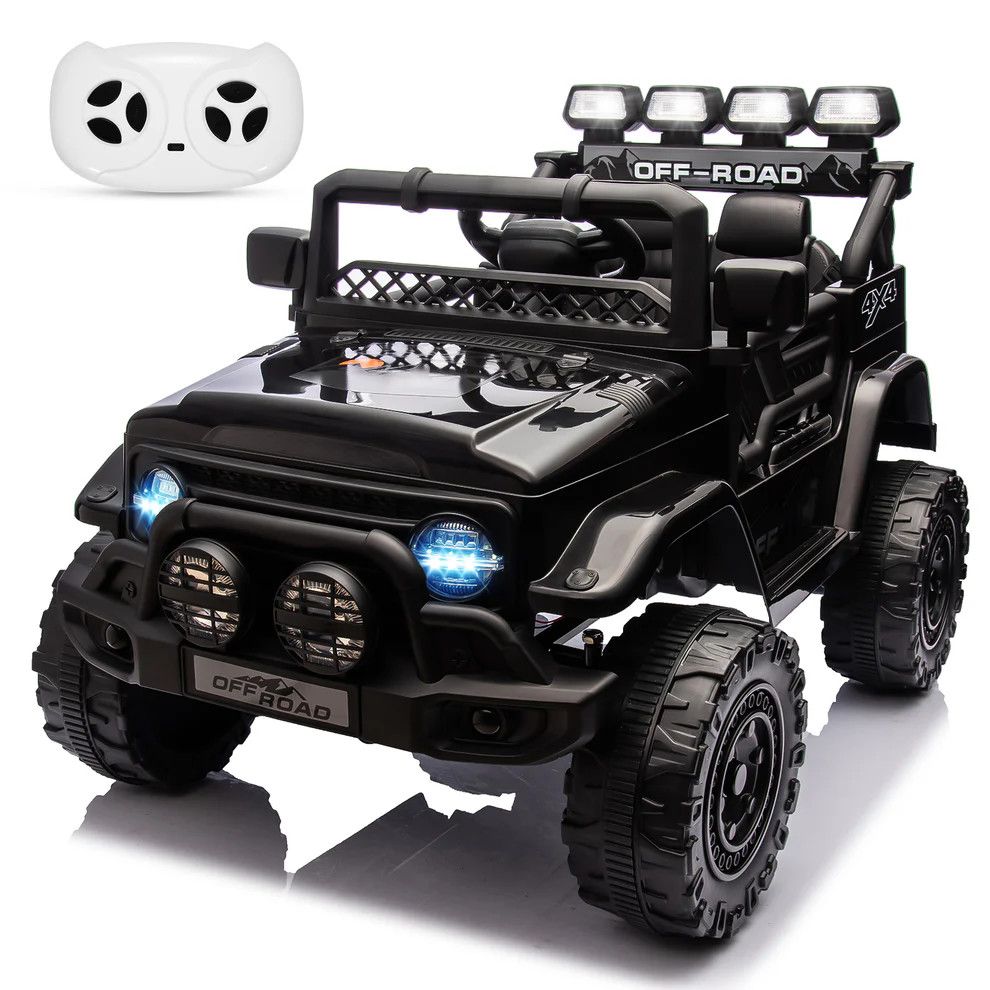 Ride on Truck Car 12V Black 4x4