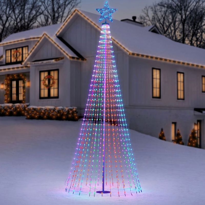 12ft multi color light show tree