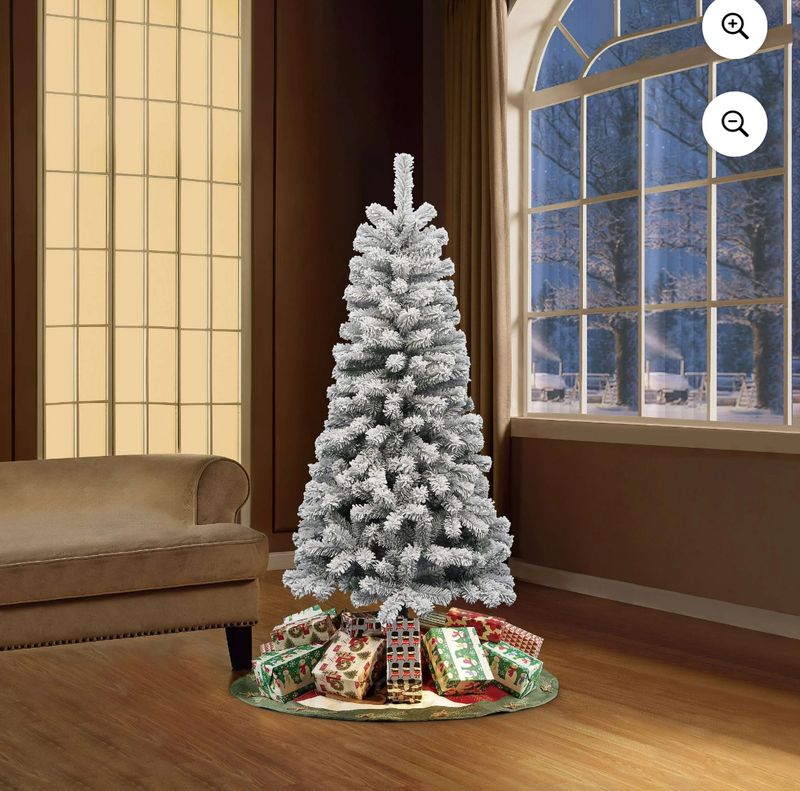 Holiday time 6 ft  flicked pine tree