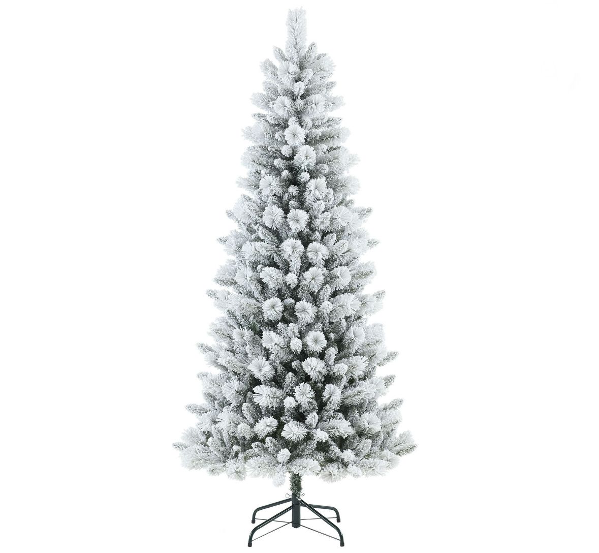 7.5 ft pre lit flocked Christmas tree
