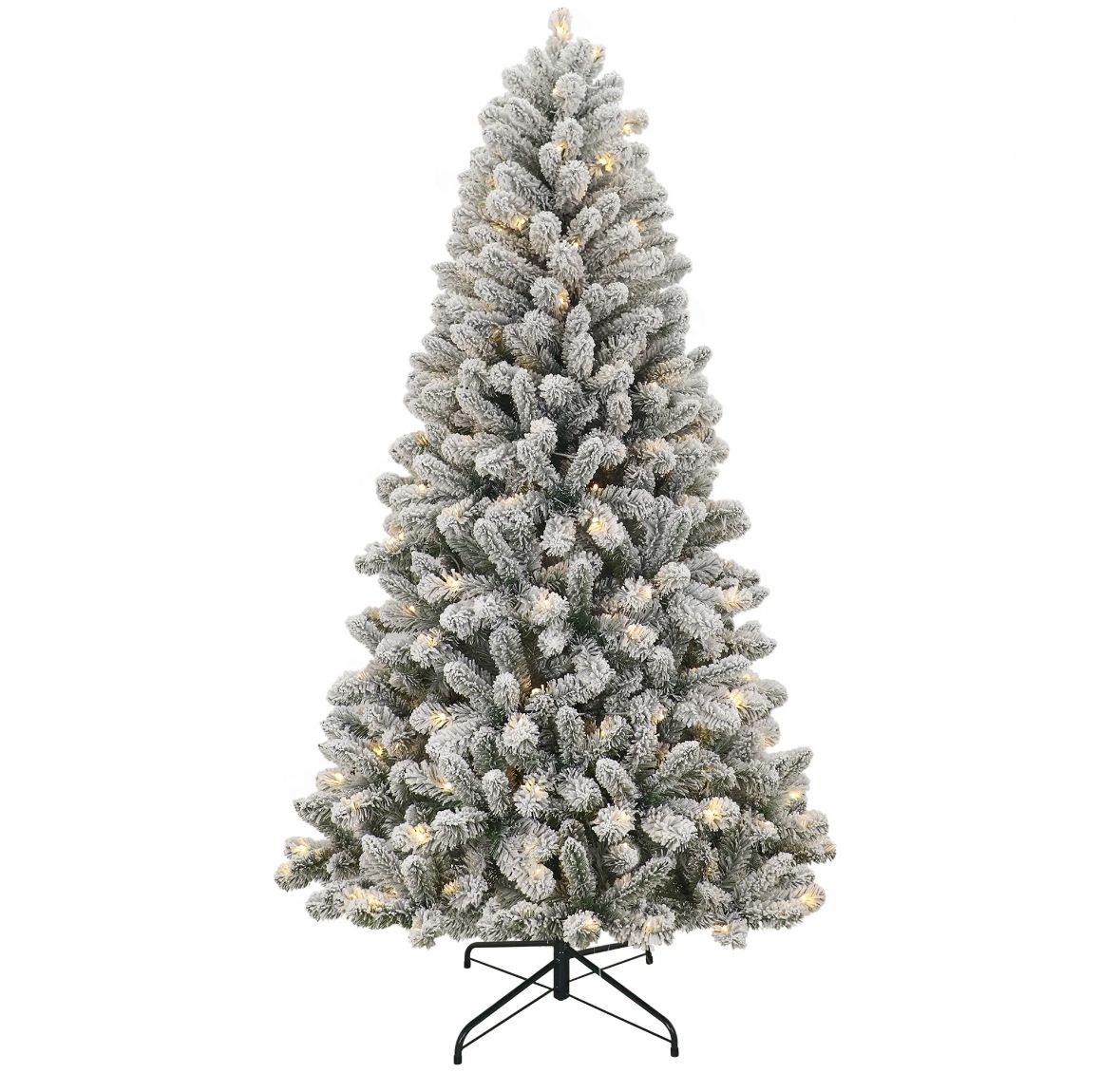6.5` Flocked pre lit Christmas tree - mulit color option