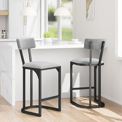 Bar Stools Set of 2, Modern Tall Barstools