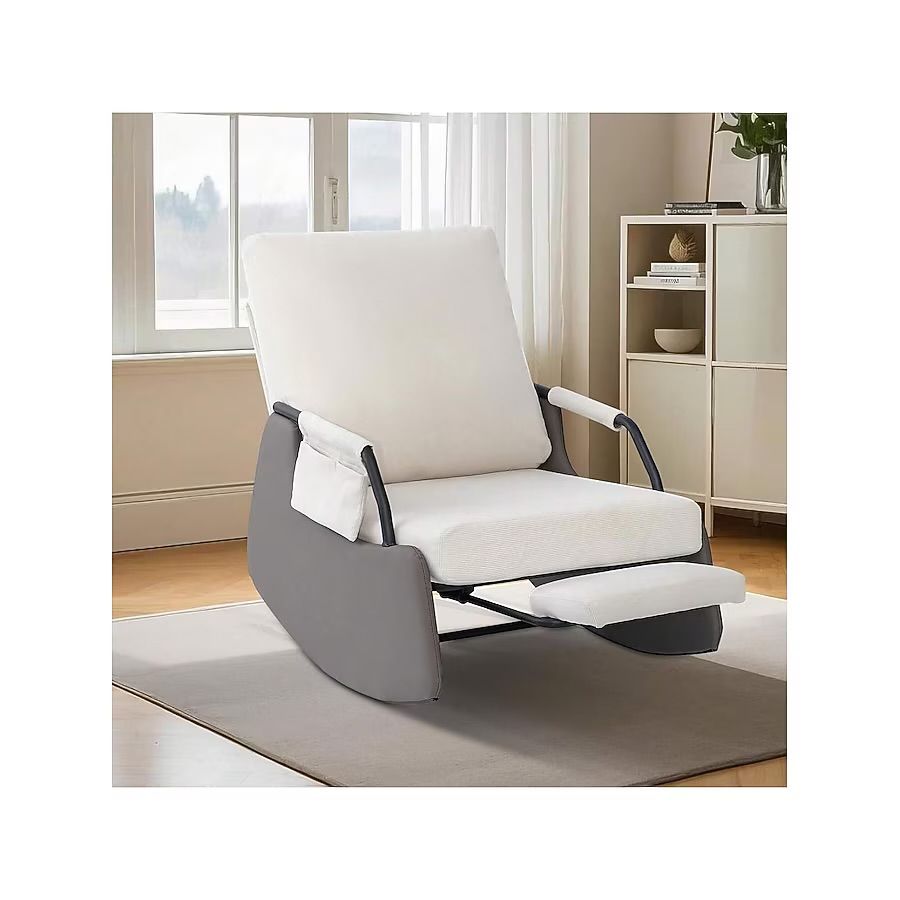 Nursery Rocking Chair with High Backrest