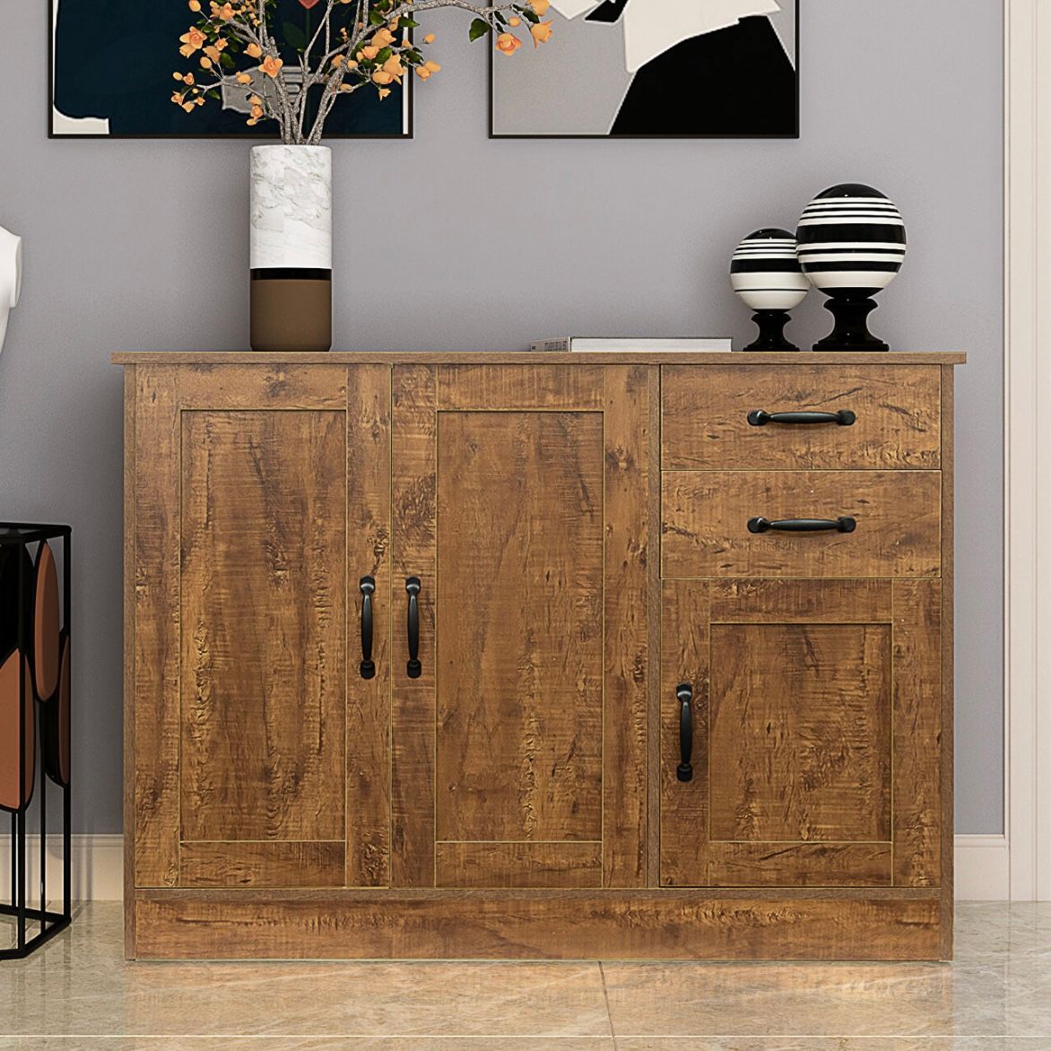 Modern Wood Buffet Sideboard 43”
