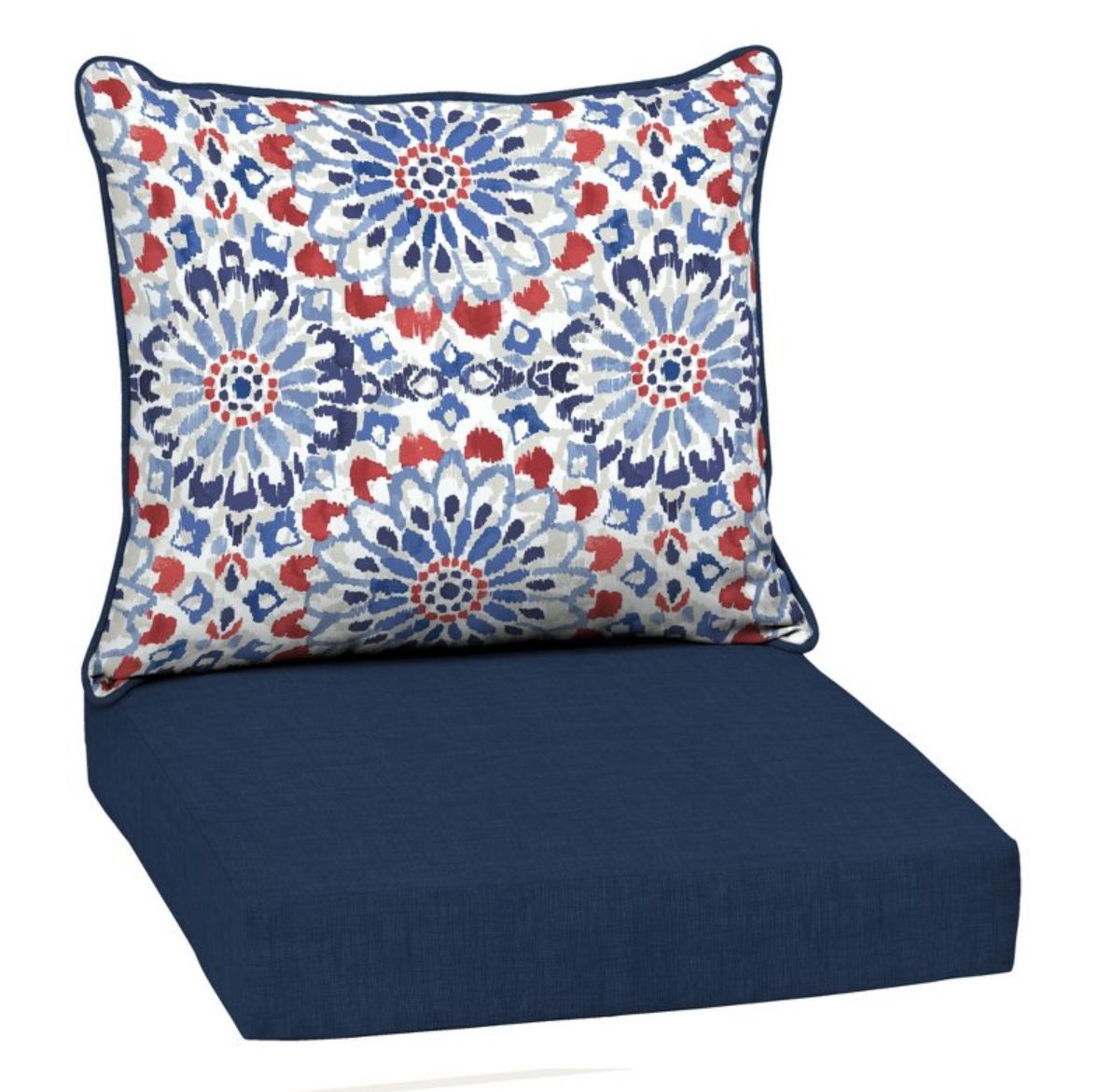 ARDEN Outdoor Deep Seat Cushion Set, 22 x 24, Water Repellent, Fade Resistant 22 x 24, Clark Blue