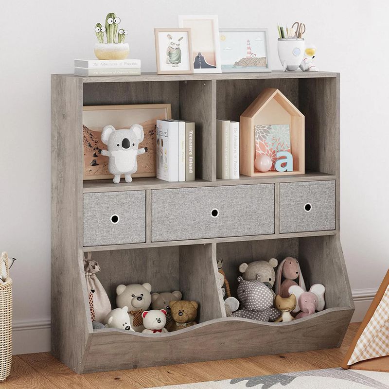 Kids Bookshelf and Bookcase Toy Storage