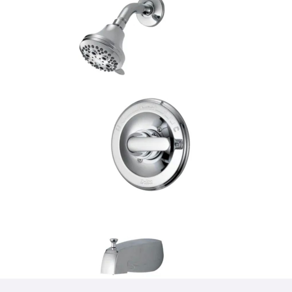 Chrome bathtub shower faucet