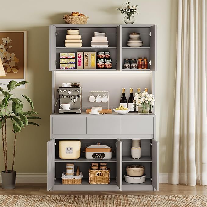 70&quot; Pantry Cabinet with Charging Station
