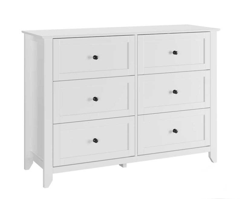 6 drawer dresser  - white