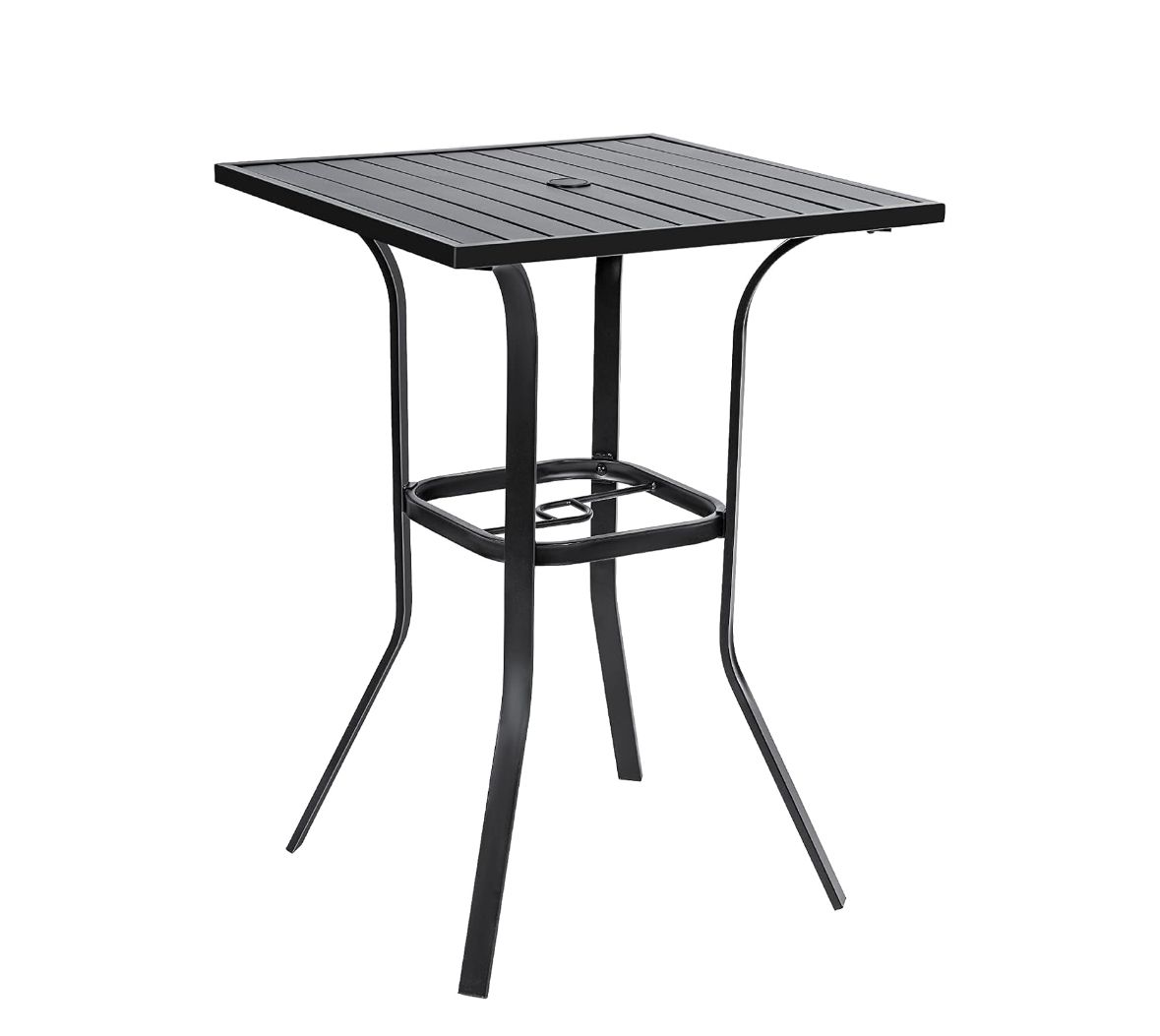 Outdoor bar height metal table