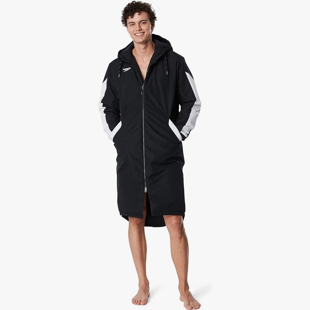 Speedo Standard Parka Jacket Fleece Lined Team Colors, Edge Black, Small