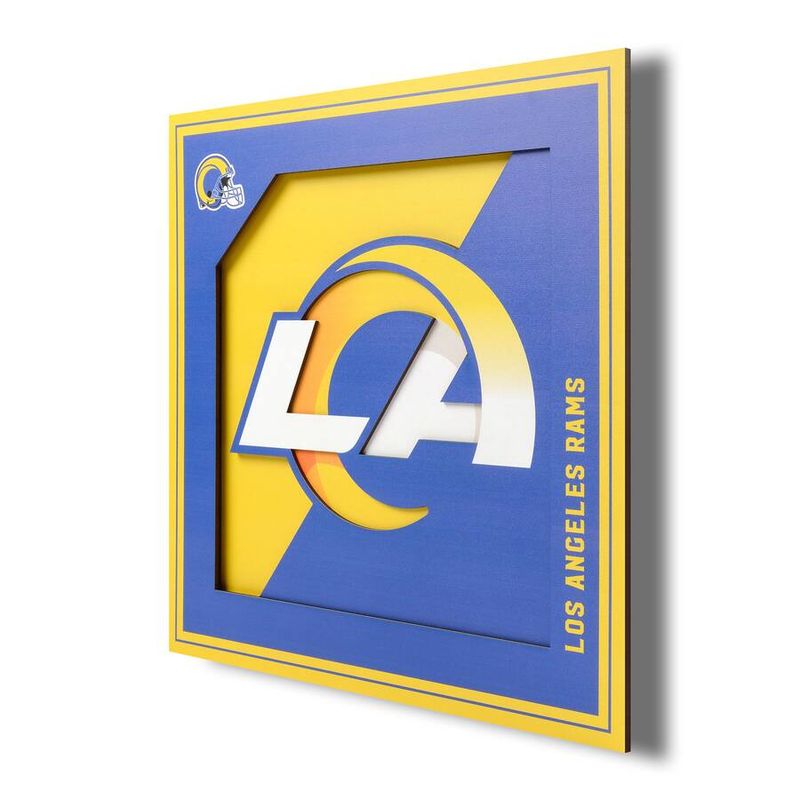 NFL Los Angeles Rams 3D Logo Series Wall Art - 12x12
