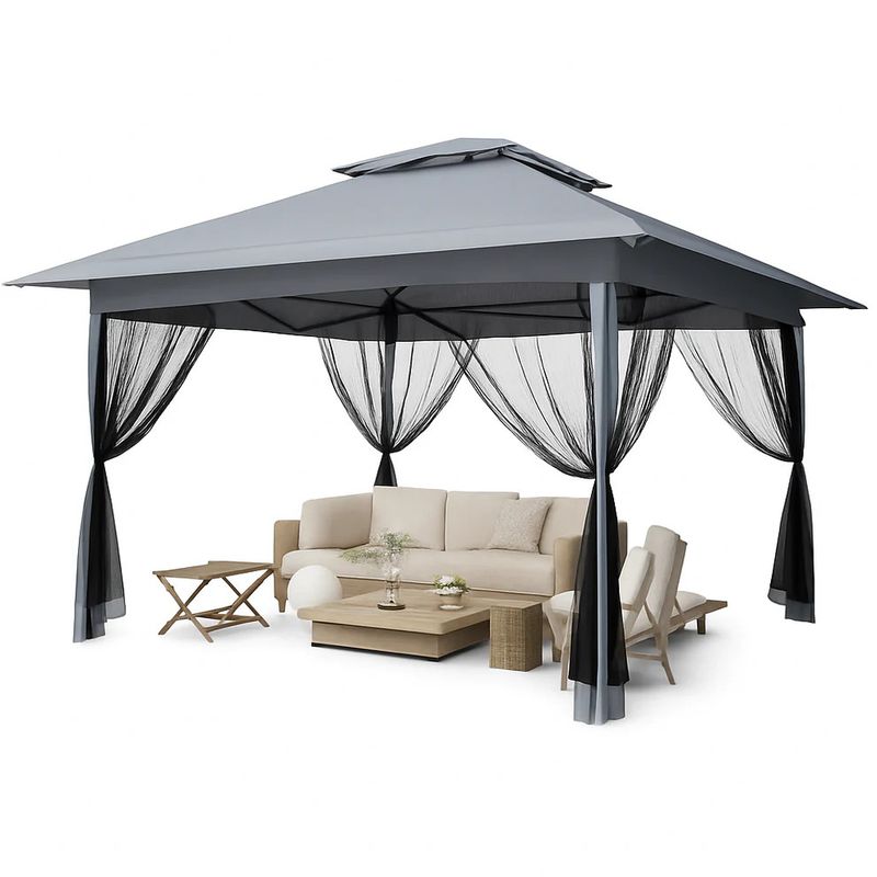13&#39;x13&#39; Pop Up Tent Outdoor Canopy Shelter with Mosquito Netting