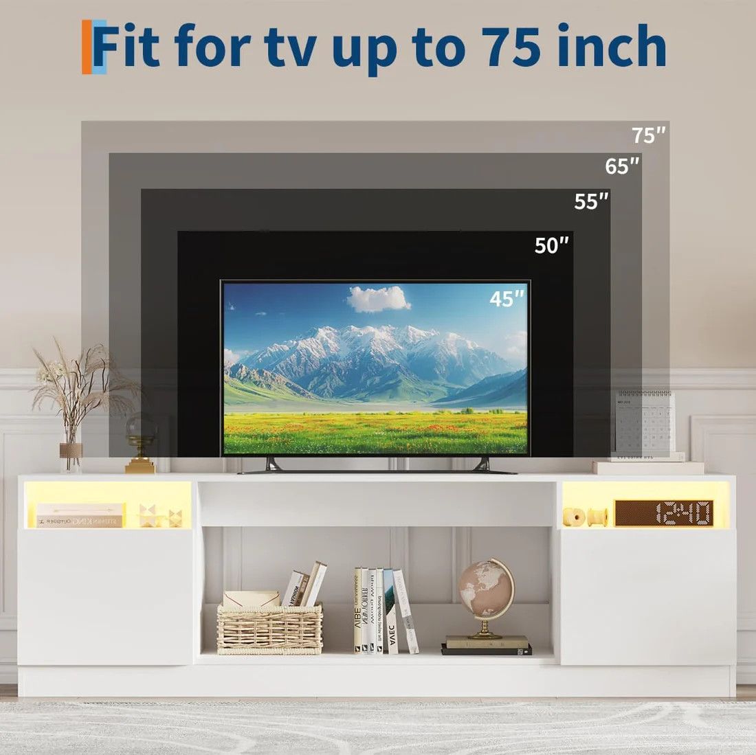 70” TV console stand