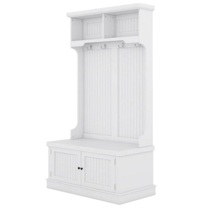 Hall tree shoe cabinet