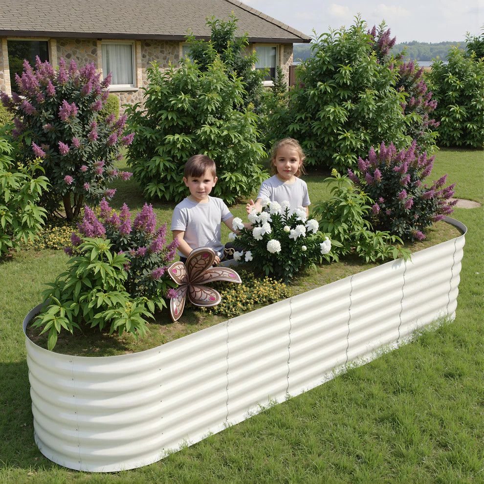 Galvanized Metal Raised Garden Bed Kit 8x2x2ft