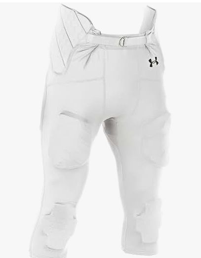 Under Armour Gameday Armour Integrated Football Pant Youth, White, Small