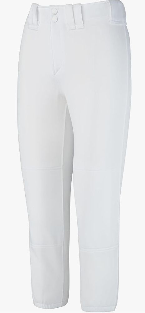 Mizuno Womens Girls Pants, White/Red, X-Large US