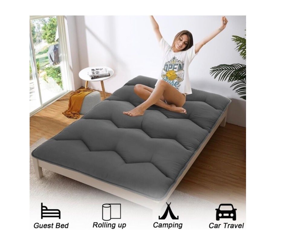 Futon Mattress, Queen, 60x80, Gray