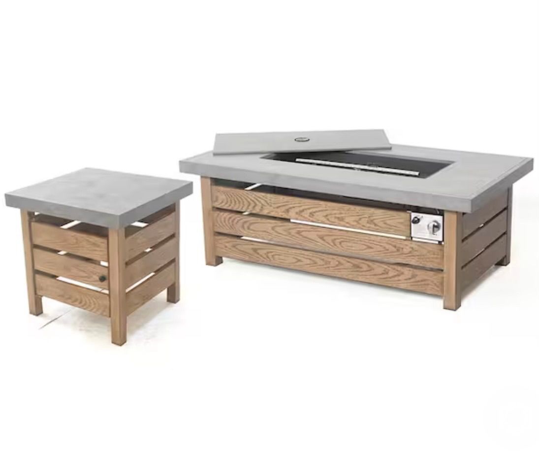 48” Concrete Gas Fire Pit