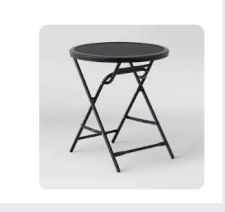 18" Metal Mesh Patio Accent Table Black - Room Essentials