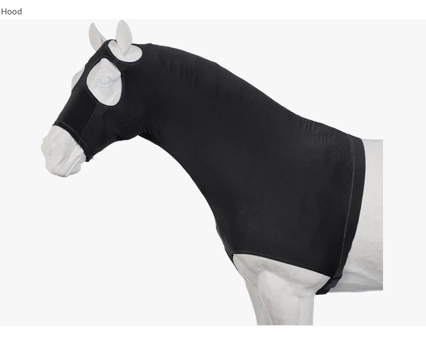 Tough 1 Spandex Mane Stay Hood, Black, Medium