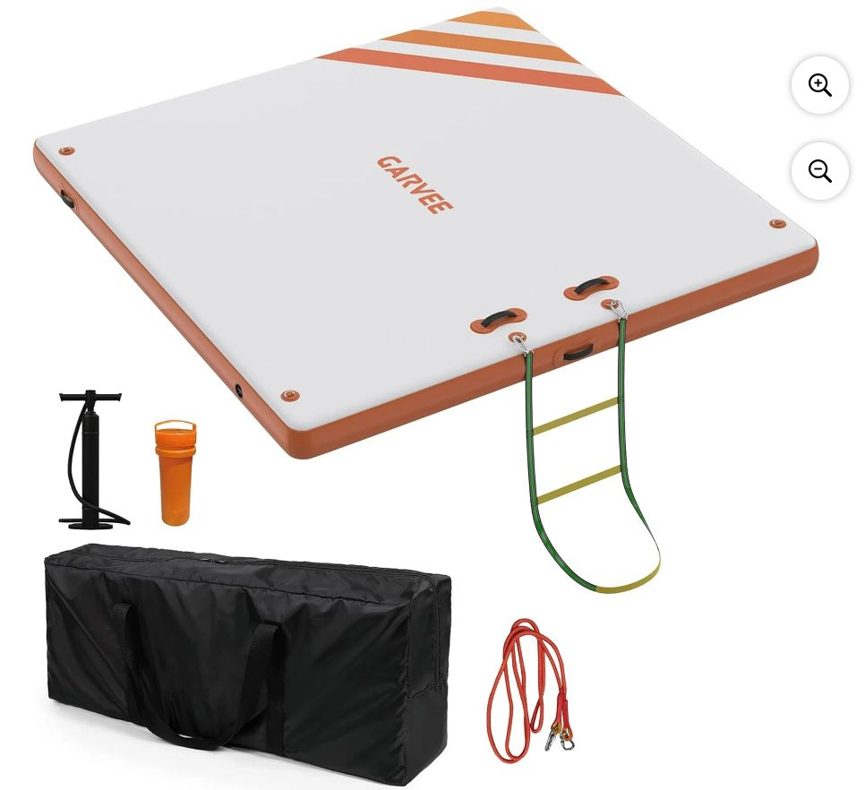 Inflatable floating dock 10x10