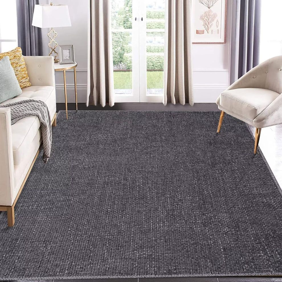 8x10 washable area rug grey