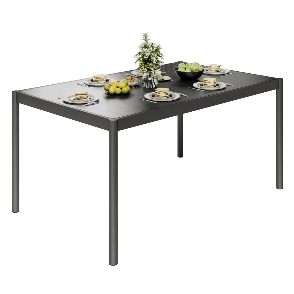 Aluminum Patio Dining Table for 4-6 Person