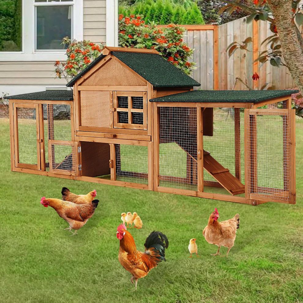 80in Wooden Rabbit Hutch, Outdoor Chicken Coop