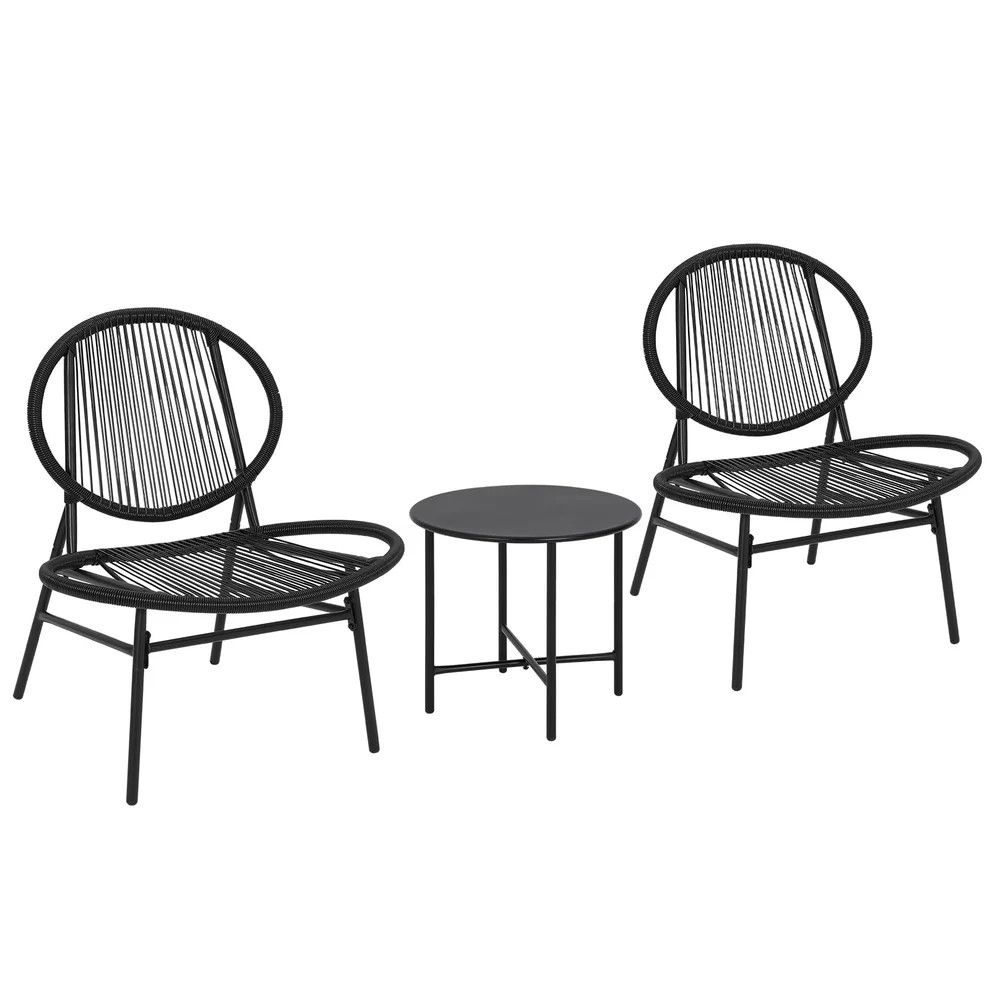 3-Piece Outdoor Acapulco Chair Set