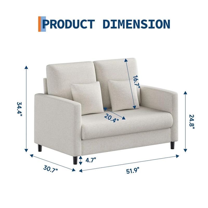 51.9" Sofa Accent Chair