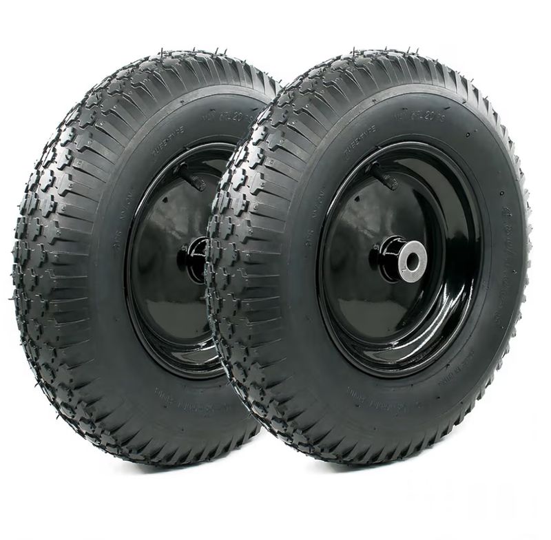 4.00-8 pneumatic tire and wheel two pack
