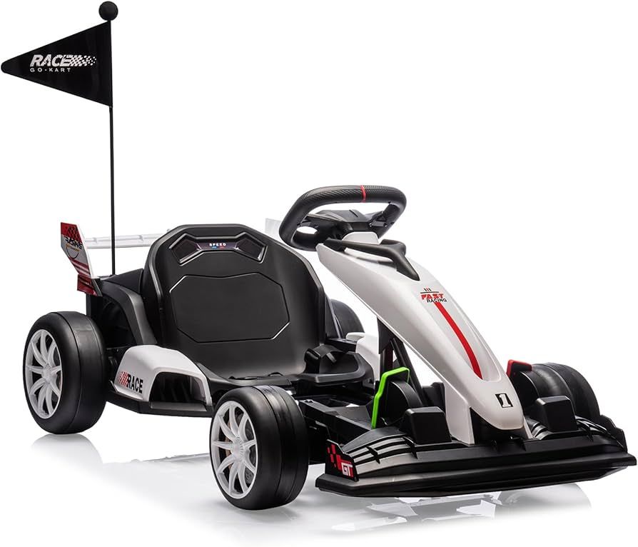 24v kids ride on drift car - white